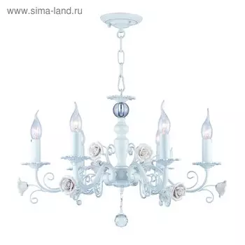 Люстра Rosetta, 6x40Вт E14, цвет белый