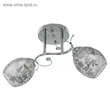 Люстра "Рошель" 2x60Вт E27 хром 48х31х26см.