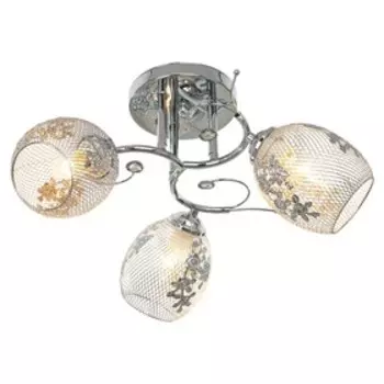Люстра Рошель 3x60Вт E27 хром 42х42х26см.