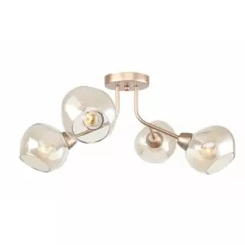 Люстра «Роу», 40Вт, Е14, цвет жемчужное золото