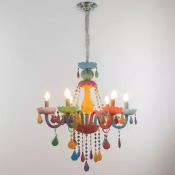 Люстра "Роуми" 6хЕ14 40Вт цветная 60х60х65-95см BayerLux