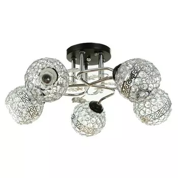 Люстра «Роксана» 5хЕ27 40 Вт черно-хромовый 606027 см BayerLux