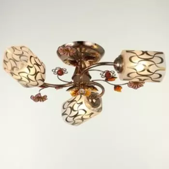 Люстра Роза 3х40Вт Е27 золото 50х50х26см