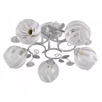 Люстра «Розали», 60Вт, E27, цвет белый, золото