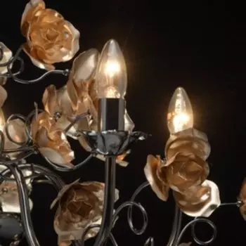 Люстра "Розенхейм" 5x60Вт E14 черный 57x43x32см