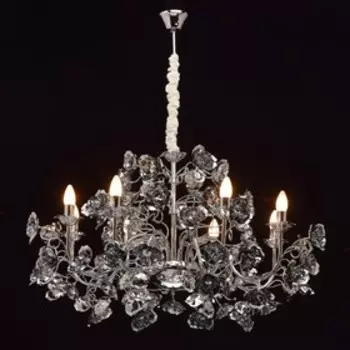 Люстра "Розенхейм" 8x60Вт E14 хром 96x96x90см