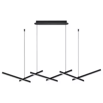 Люстра Rudy, 85Вт LED, 4000К, 4200лм, цвет чёрный