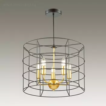 Люстра RUPERT 5x60Вт E14 чёрный, золото