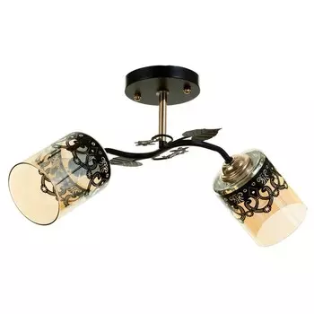 Люстра "Рузанна" 2хЕ27 40Вт черно-золотой 48х26х27 см BayerLux