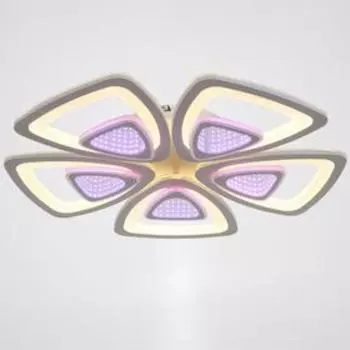 Люстра с ПДУ 10009/5 LED 120Вт 3000-6000К диммер с подсветкой белый 50х50х10 см BayerLux