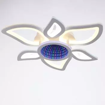 Люстра с ПДУ 10014/7LED 120 Вт 3000-6000К диммер с подсветкой белый 525213 см BayerLux
