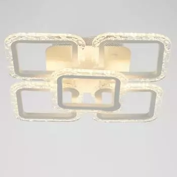 Люстра с ПДУ 10018/5WT LED 90Вт 3000-6000К диммер белый 38х38 см BayerLux