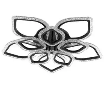 Люстра с ПДУ 10021/10BK LED 190Вт 3000-6000К диммер черный 70х70 см BayerLux