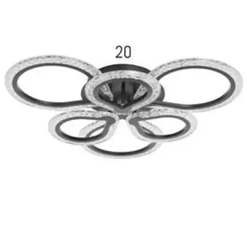 Люстра с ПДУ 10022/6BK LED 120Вт 3000-6000К диммер черный 60х60 см