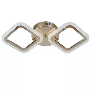 Люстра с ПДУ 1008/2 36Вт LED, золото 48х24х5 см