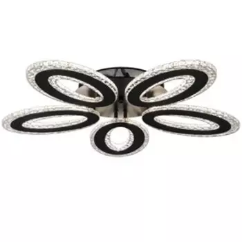 Люстра с ПДУ 1095/5BK LED 190Вт диммер черный 62х62х10 см BayerLux