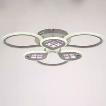 Люстра с ПДУ 1161/6WT LED 114Вт 3000-6000К диммер белый 65х45х10 см