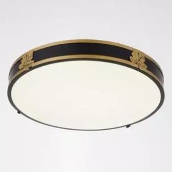 Люстра с ПДУ 1205/1BK LED 90Вт 3000-6000К черно-золотой 47х47х9 см