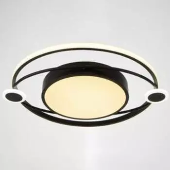 Люстра с ПДУ 1219/1BK LED 110Вт 3000-6000К черный 50х50х10 см