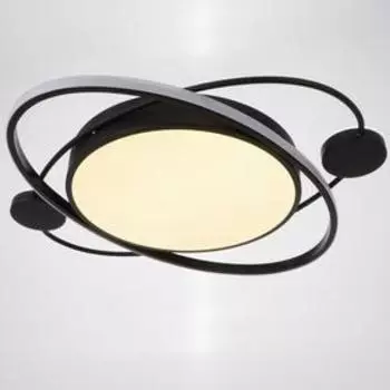 Люстра с ПДУ 1222/1BK LED 120Вт 3000-6000К черный 50х50х9 см