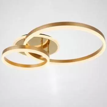 Люстра с ПДУ 1344/2 LED 128Вт 3000-6000К золото 59х50х7 см