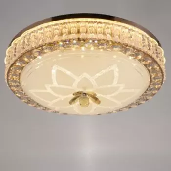 Люстра с ПДУ 1404/1 LED 80Вт 3000-6000К золото 50х50х15 см