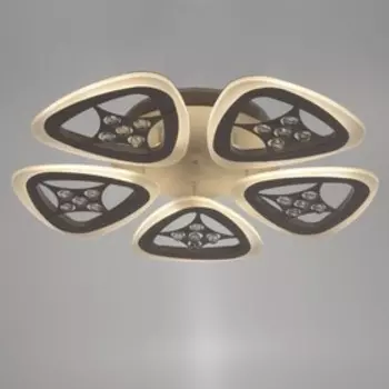 Люстра с ПДУ 1528/5WT LED 80Вт 3000-6000К диммер белый 47х47х8 см BayerLux