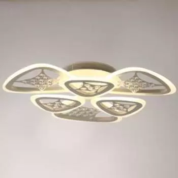 Люстра с ПДУ 1528/6WT LED 126 Вт 3000-6000К диммер белый 606011 см BayerLux