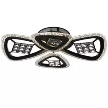 Люстра с ПДУ 1531/4BK LED 84Вт 3000-6000К диммер черный 57х10 см BayerLux