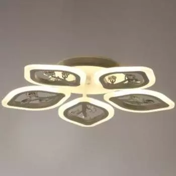 Люстра с ПДУ 1533/5WT LED 70Вт 3000-6000К диммер белый 47х47х8 см