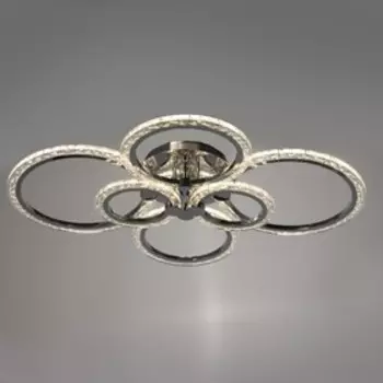 Люстра с ПДУ 1833/6SL LED 145Вт 3000-6000К диммер серебро 76х58,5х13,5 см BayerLux