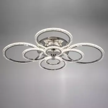 Люстра с ПДУ 1833/8SL LED 228Вт 3000-6000К диммер серебро 95х58х15 см