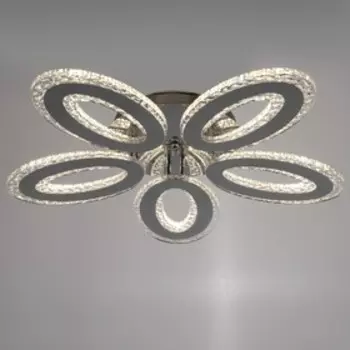 Люстра с ПДУ 1835/5SL LED 190Вт 3000-6000К диммер серебро 62х62х8 см BayerLux