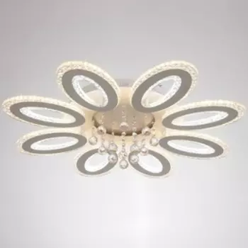 Люстра с ПДУ 1835/8WT LED 336Вт 3000-6000К диммер белый 74х74х8 см BayerLux