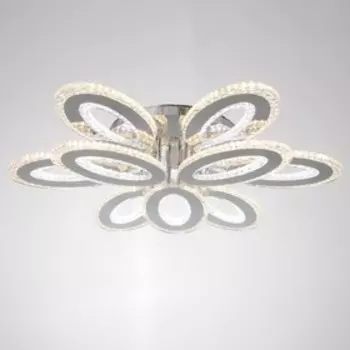 Люстра с ПДУ 1835/9SL LED 342Вт 3000-6000К диммер серебро 75х75х11,5 см