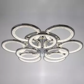Люстра с ПДУ 1839/9SL LED 288Вт 3000-6000К диммер серебро 80х80х11 см