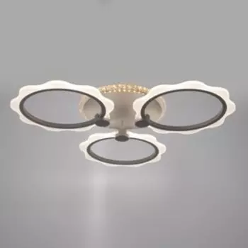 Люстра с ПДУ 1910/3WT LED 76Вт диммер белый 60х60х9 см