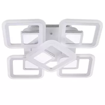 Люстра с ПДУ 1964/5 LED 90Вт 3000-6000К диммер белый 39х39х10,5 см