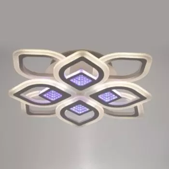 Люстра с ПДУ 1966/8 LED 112Вт 3000-6000К диммер белый 55х55х10,5 см