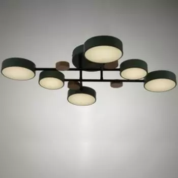 Люстра с ПДУ 2296/6GN LED 144Вт 3000-6000К зеленый 80х59х14 см BayerLux