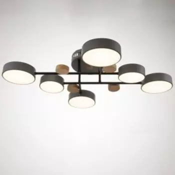 Люстра с ПДУ 2296/6GR LED 144Вт 3000-6000К серый 80х59х14 см
