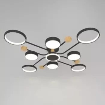 Люстра с ПДУ 2298/9BK LED 204 Вт 3000-6000К черный 12012015 см BayerLux