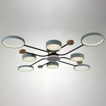 Люстра с ПДУ 2298/9BL LED 204Вт 3000-6000К синий 120х120х15 см