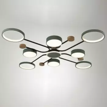 Люстра с ПДУ 2298/9GN LED 204Вт 3000-6000К зеленый 120х120х15 см BayerLux