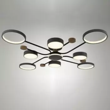 Люстра с ПДУ 2298/9GR LED 204Вт 3000-6000К серый 120х120х15 см