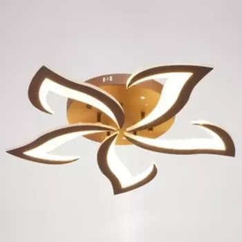 Люстра с ПДУ 661332/5 LED 80Вт диммер 3 режима 3000-6000К кофе 60x60x8 см