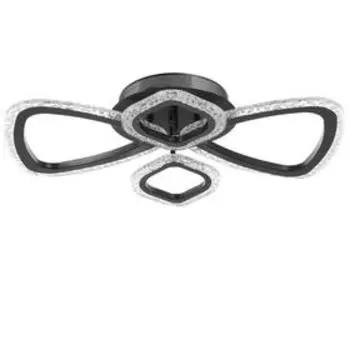 Люстра с ПДУ 71101/4BK LED 80Вт 3000-6000К диммер черный 56х46х7 см