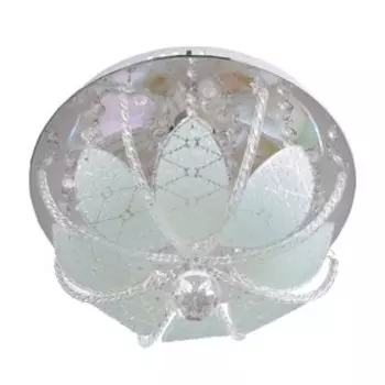 Люстра с ПДУ "Аманда" 3х40Вт E27+RGB хром 30х30х24 см.