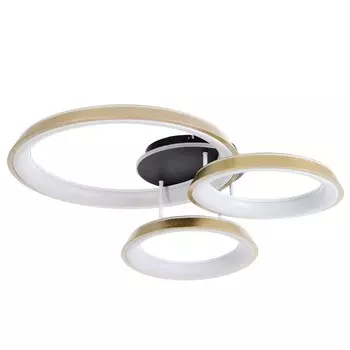 Люстра с ПДУ «Анелло» 3хLED 3000-6000К 184 Вт черно-золотой 857821 см BayerLux