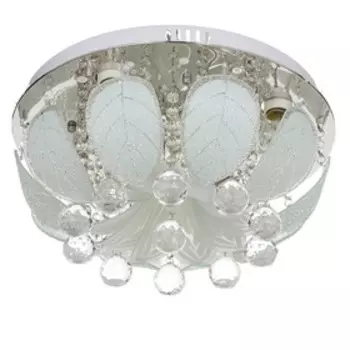 Люстра с ПДУ "Бейли" 4х40Вт E27+RGB хром 40х40х25 см.